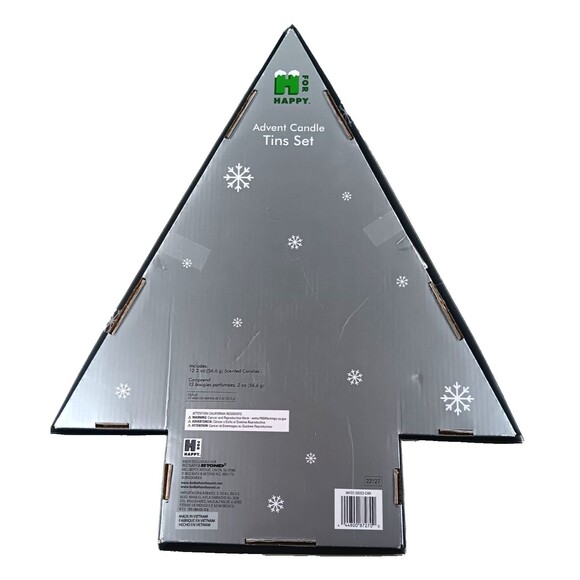 Bed Bath & Beyond Advent Candles Tin Set of 12 - Picture 3 of 4